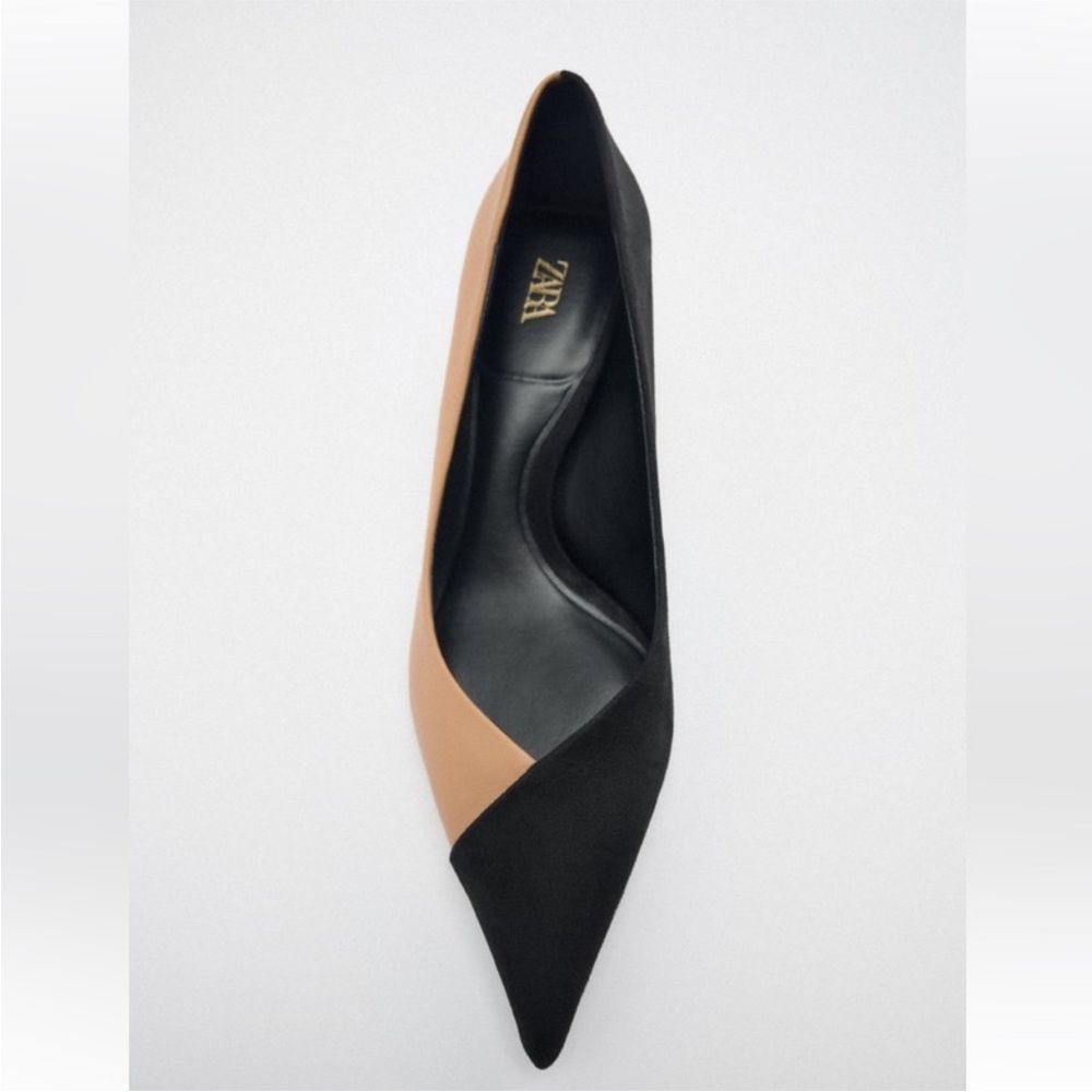 NWT Zara two tone pointy toe heels Sz 8 (39)